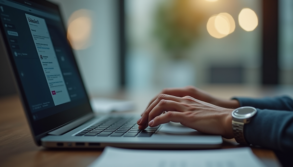 typing on a computer