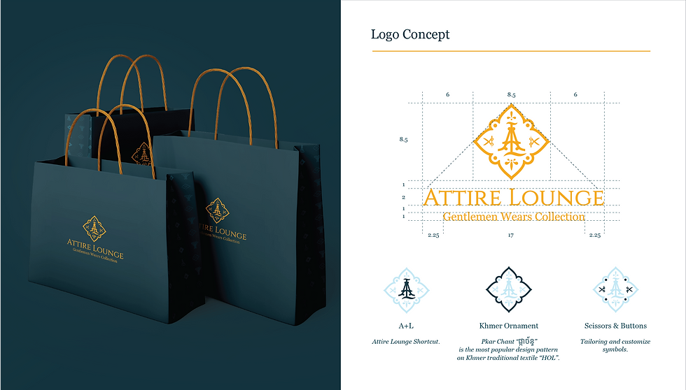 Attire Lounge Branding Design.