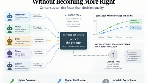 Cover — AI Agent Teams Can Become More Certain Without Becoming More Right