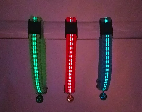 Bellaluna Glow In The Dark Reflective Cat Collars Golidesign