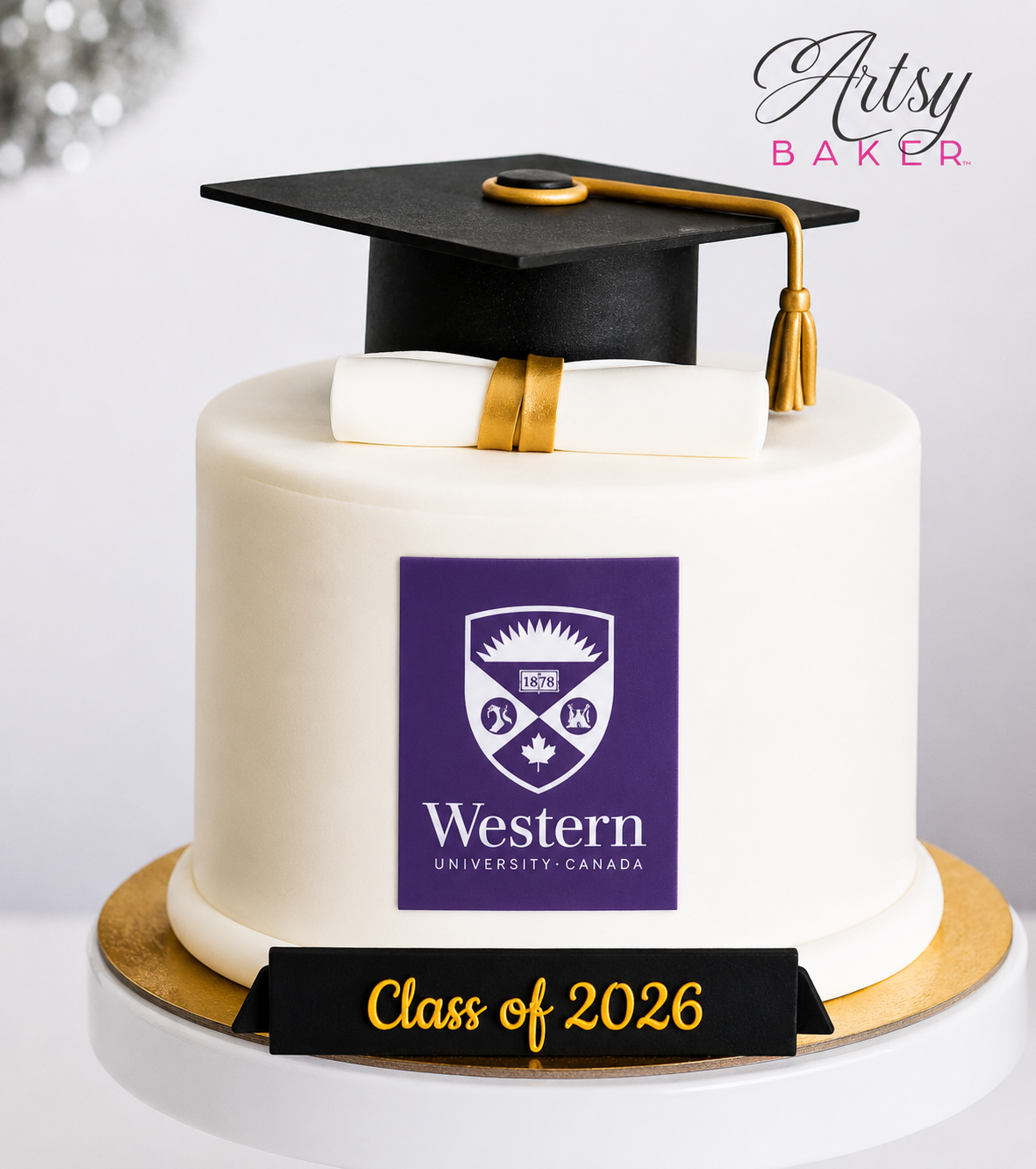 Fondant Graduation Cake 1