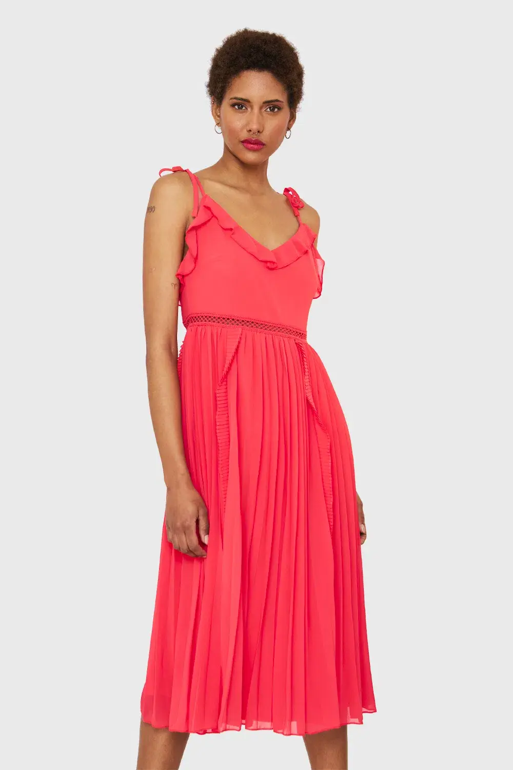 Nico Poly Vestido Plisado