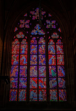 Window on the Inside of the St. Vitus Cathedral in Prague, Czech Republic