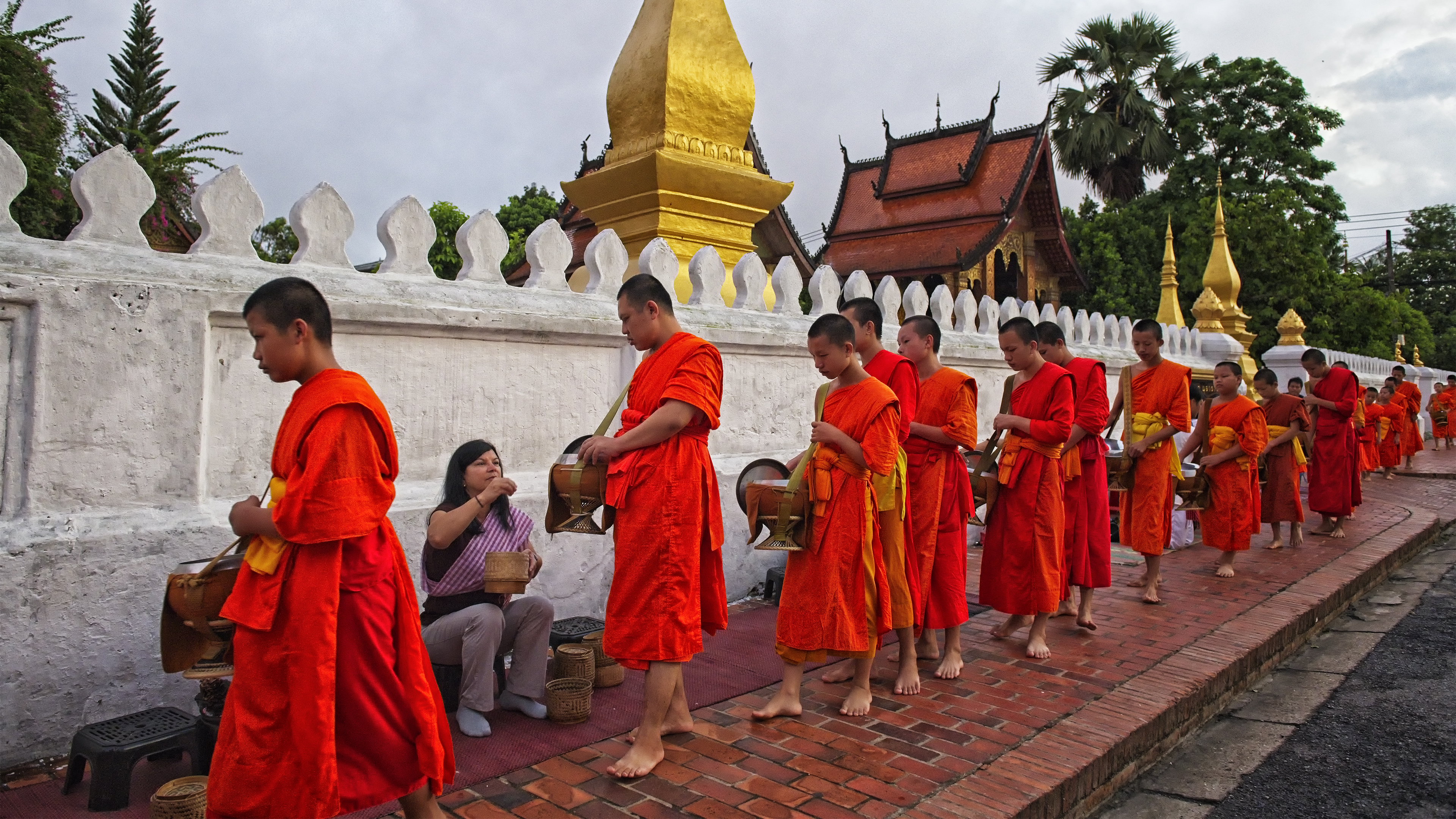 Morning Monk Alms Procession