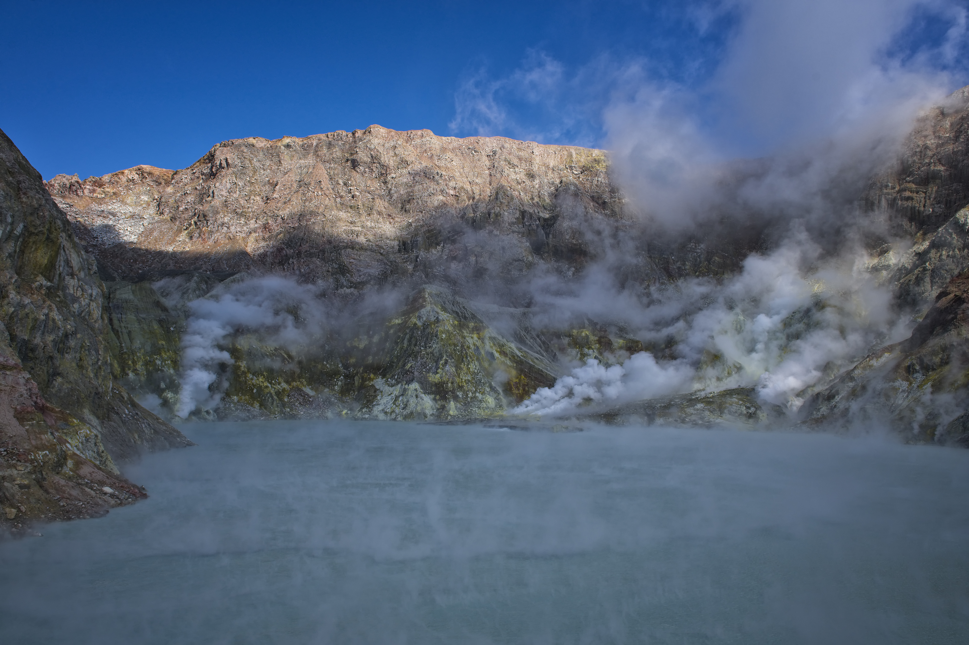 Steam venting from the Volcano