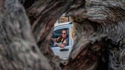 Bob Enjoying the Drive through the Sequoia National Park