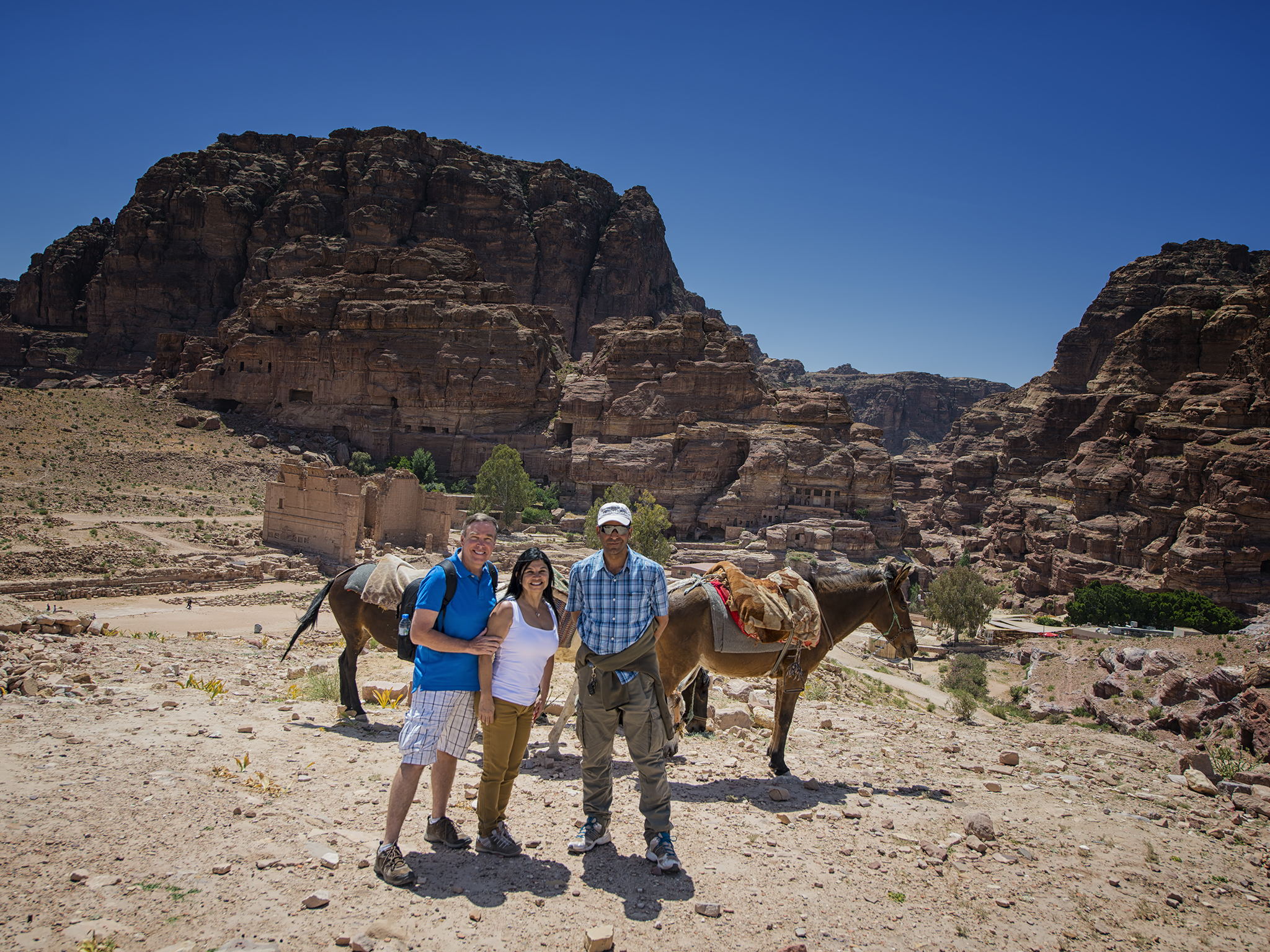 Taking a break on our tour in Petra