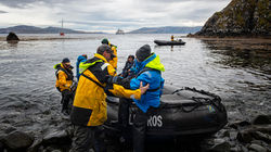 Dirce Climbing Aboard the Albatros and Departing Cape Horn