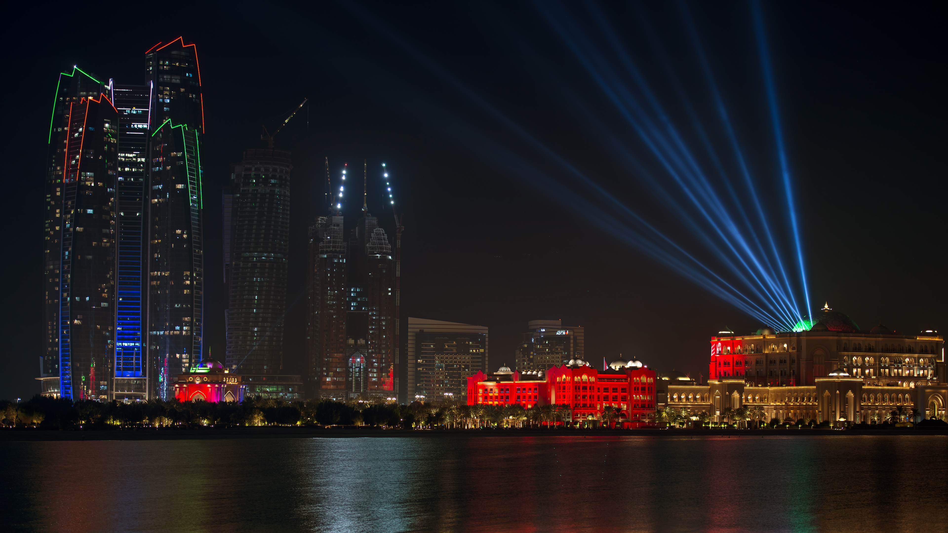 Etihad Towers and Emirates Palace