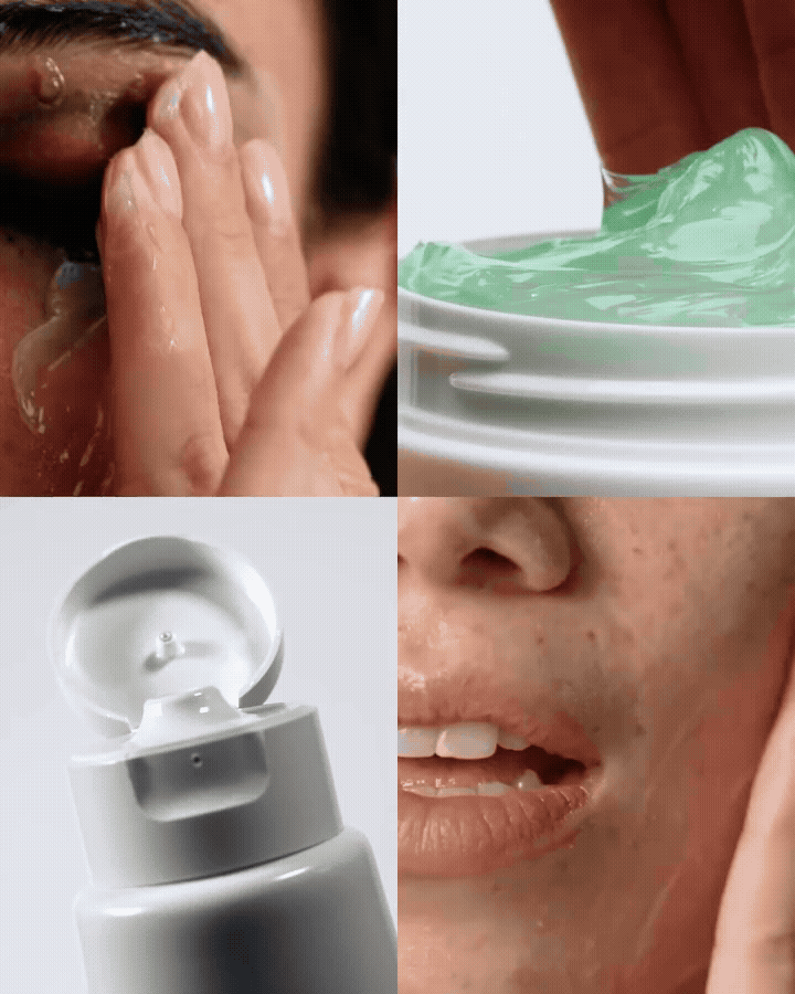 Adobe Express - Jelly → oil → milk → clean.① Start dry. Scoop with dry hand & apply to dry