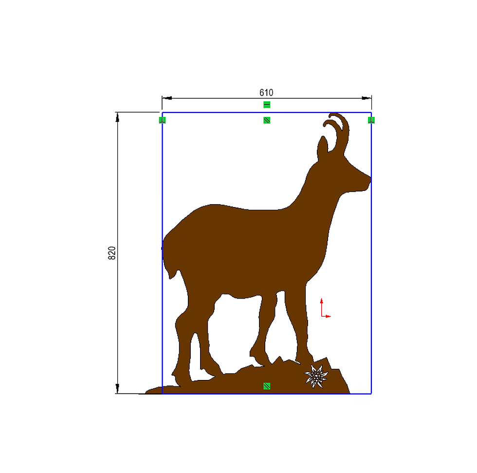 Miniaturbild: Gemse Edelweiss 82 cm
