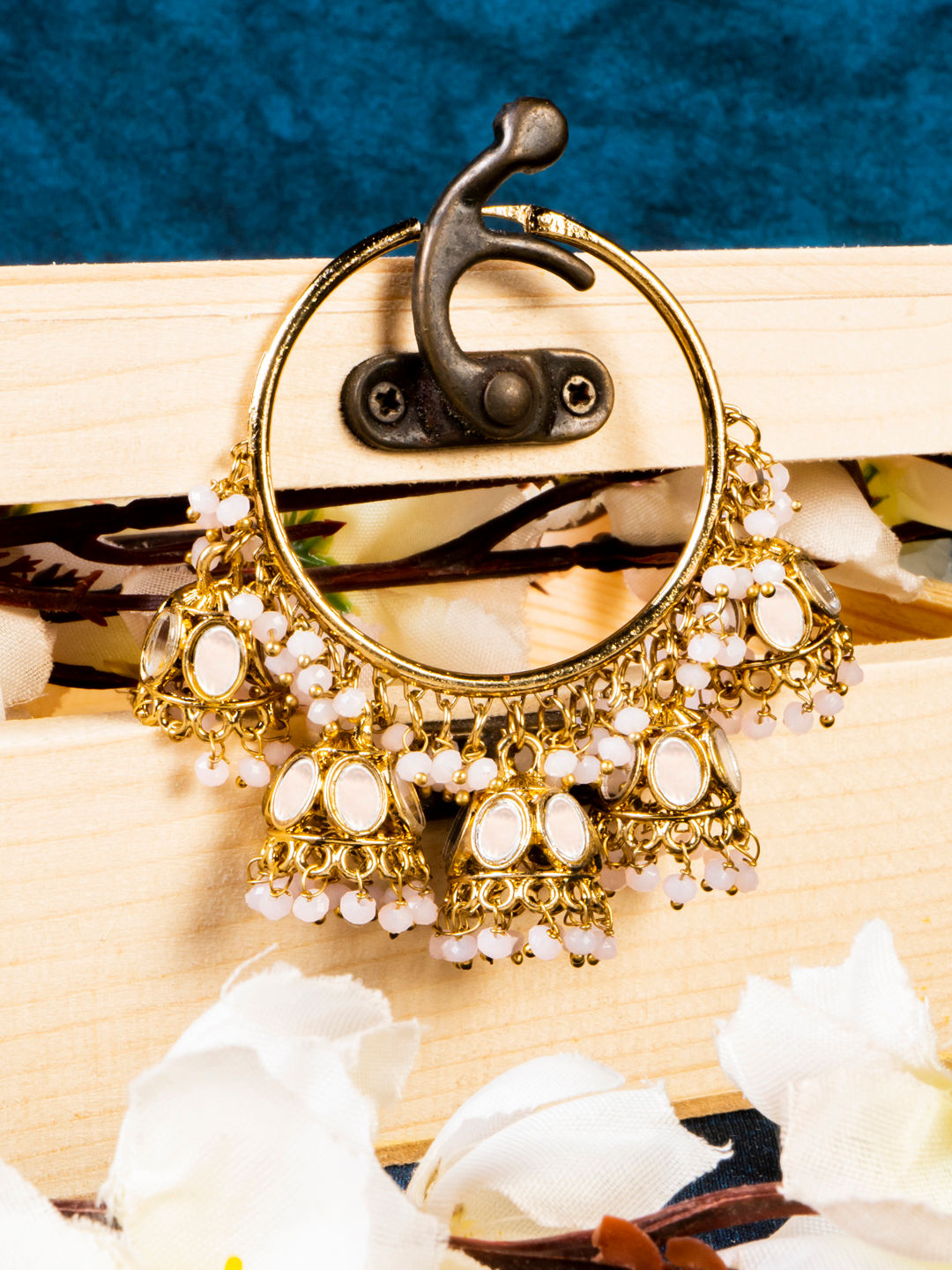 Selene Pink Ethnic Chandbali Earring