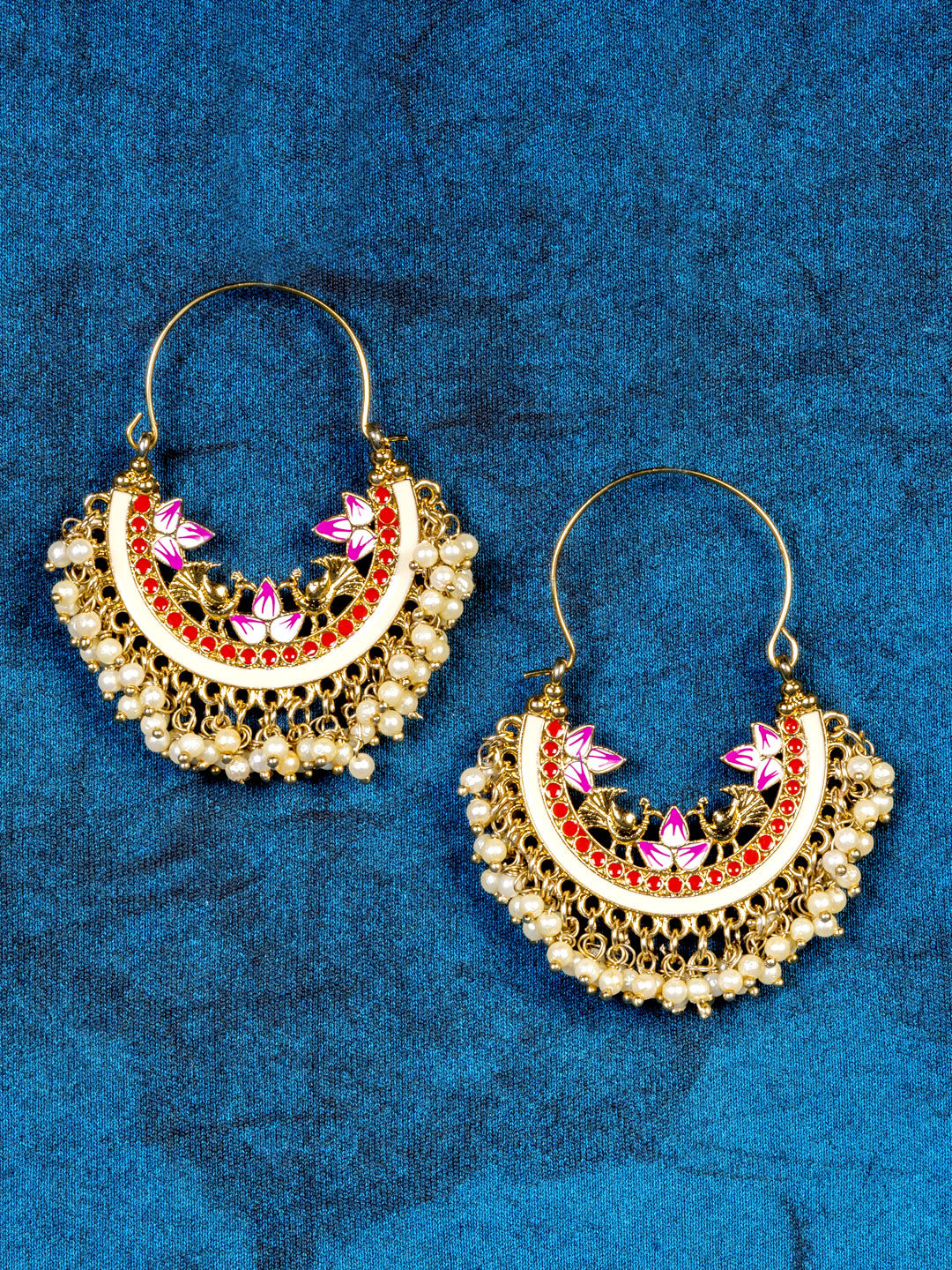Athena Multicolor Ethnic Hoop Earring
