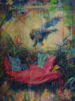 El vuelo del Pato 146x114 óleo