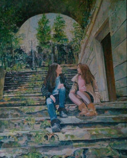 Confidencias ,Óleo 100x81