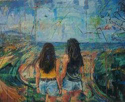 La excursión 100X81 óleo sobre lienzo