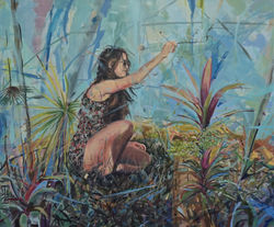 Mi Flor . Óleo 81x100. 2020