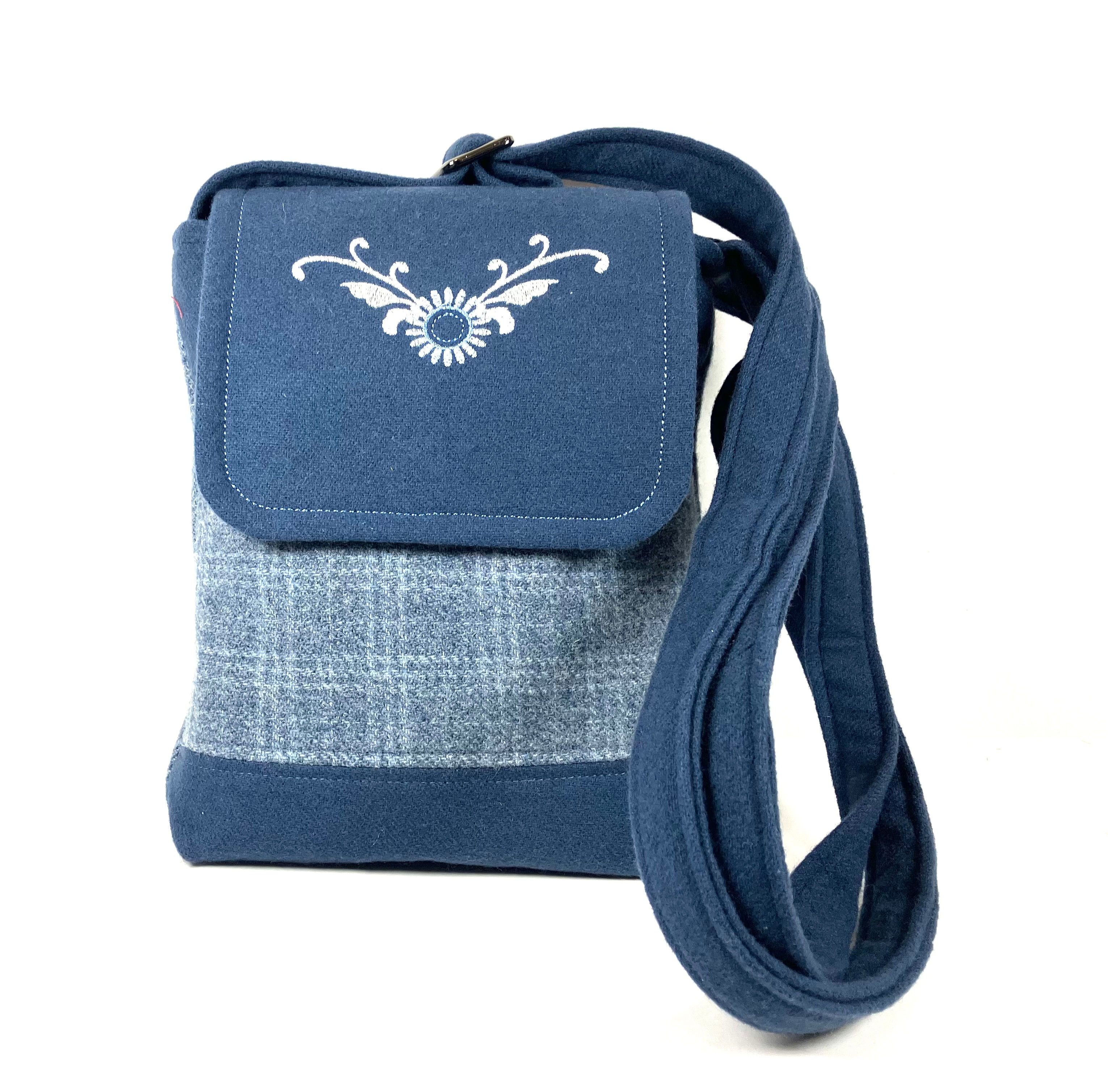 Blue Plaid Crossbody Bundle