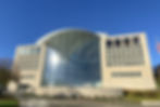 A view of the USIP Headquarters Building from another Foggy Bottom landmark, Braddock’s Rock, located across the Theodore Roosevelt Bridge ramp. (F. Leone, Nov. 2022)