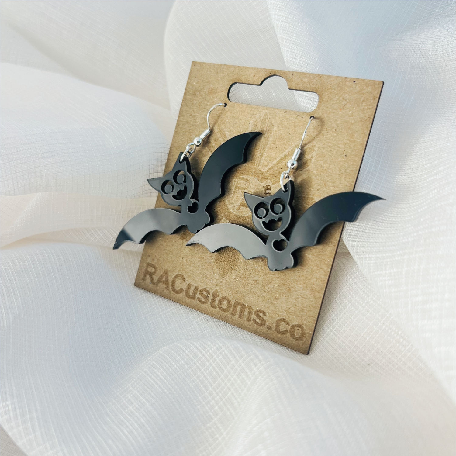 Handmade Halloween Bats Earrings
