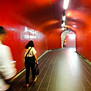 Red on film métro parisien