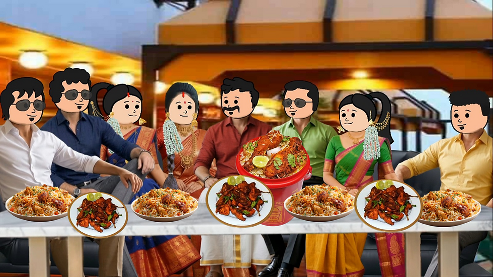 5 friends and family everyone celebrating Ramakrishna - Kayal Wedding anniversary