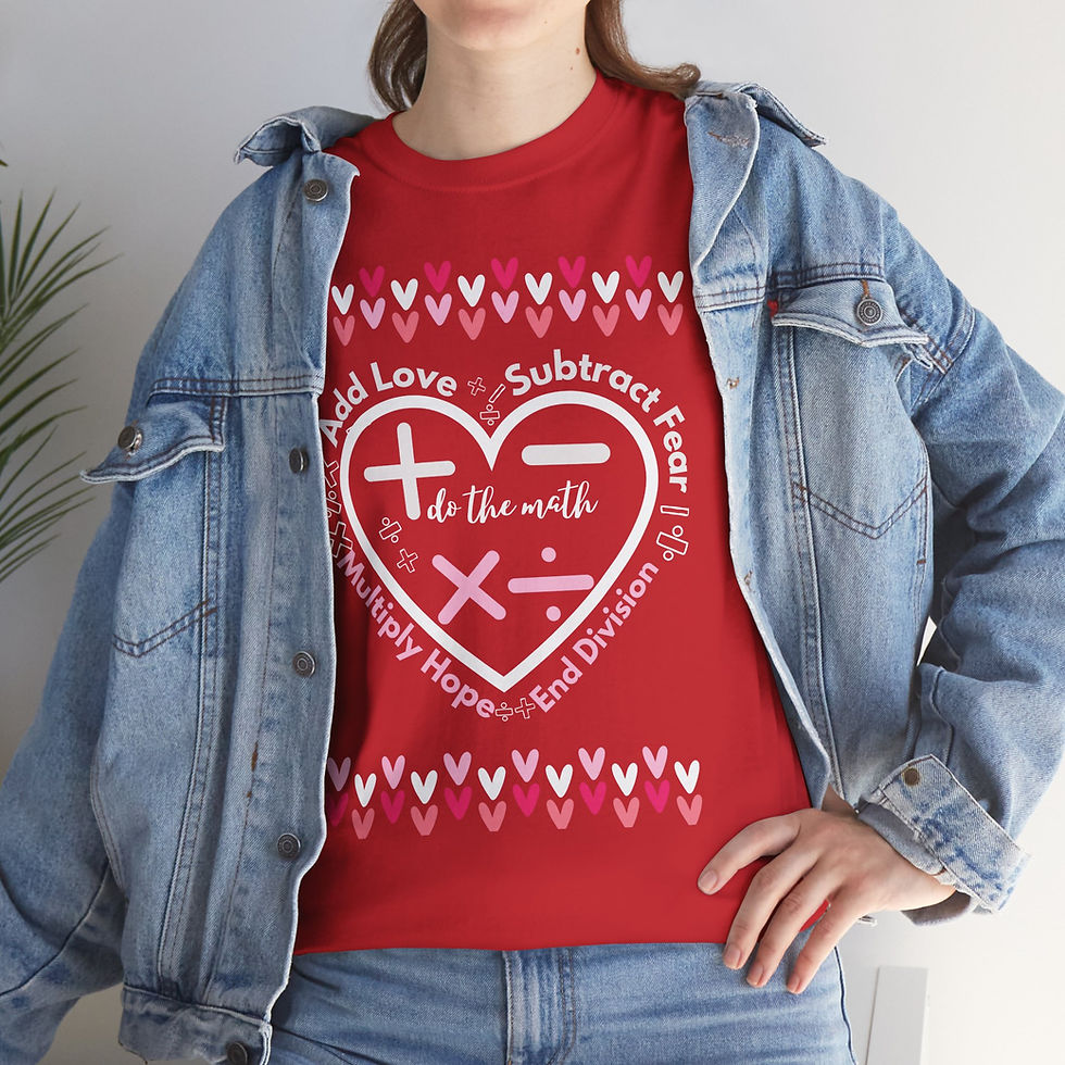Thumbnail: Red Valentine Unisex Heavy Cotton Math Shirt