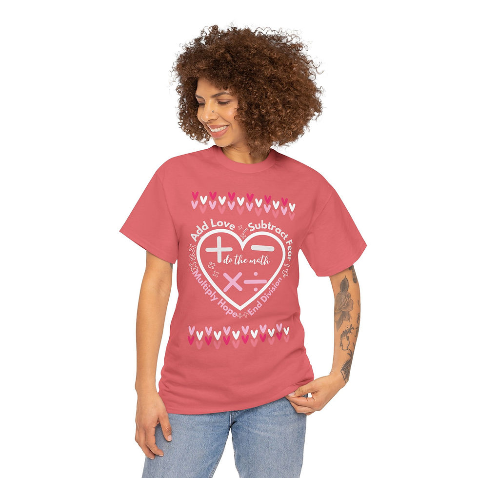 Thumbnail: Coral Valentine Unisex Heavy Cotton Math Shirt