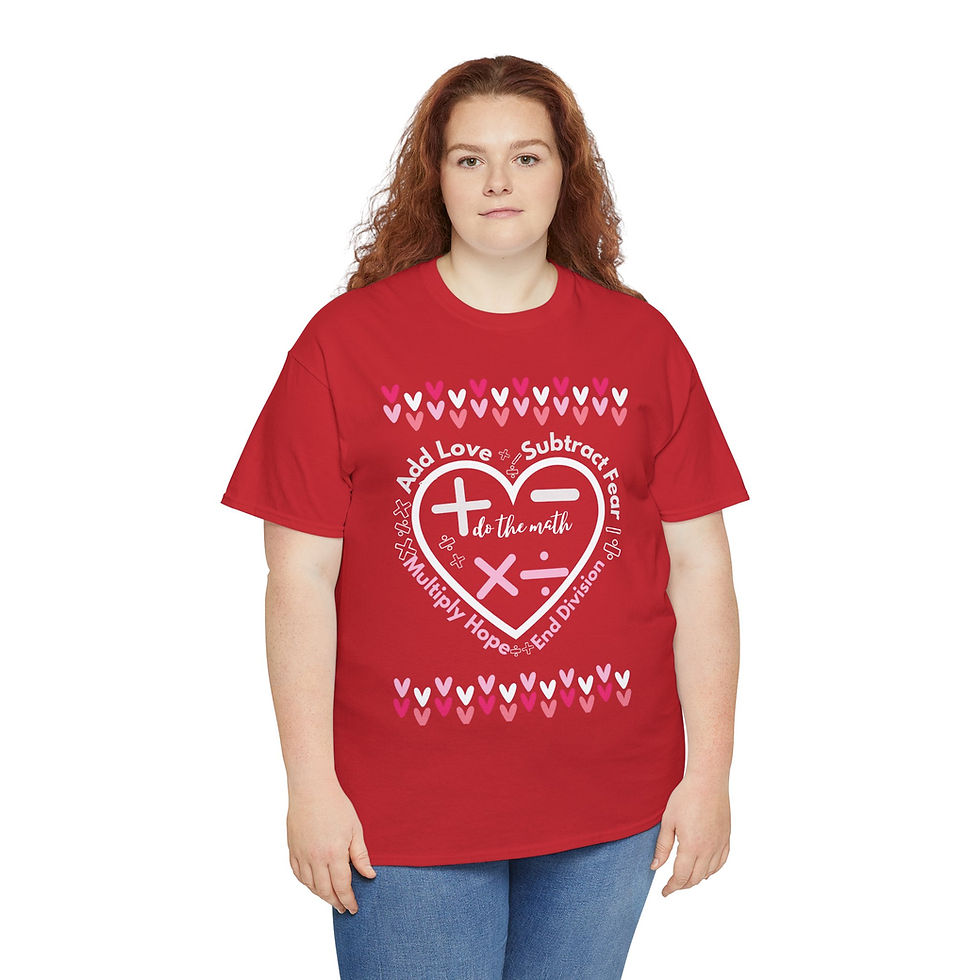Thumbnail: Red Valentine Unisex Heavy Cotton Math Shirt