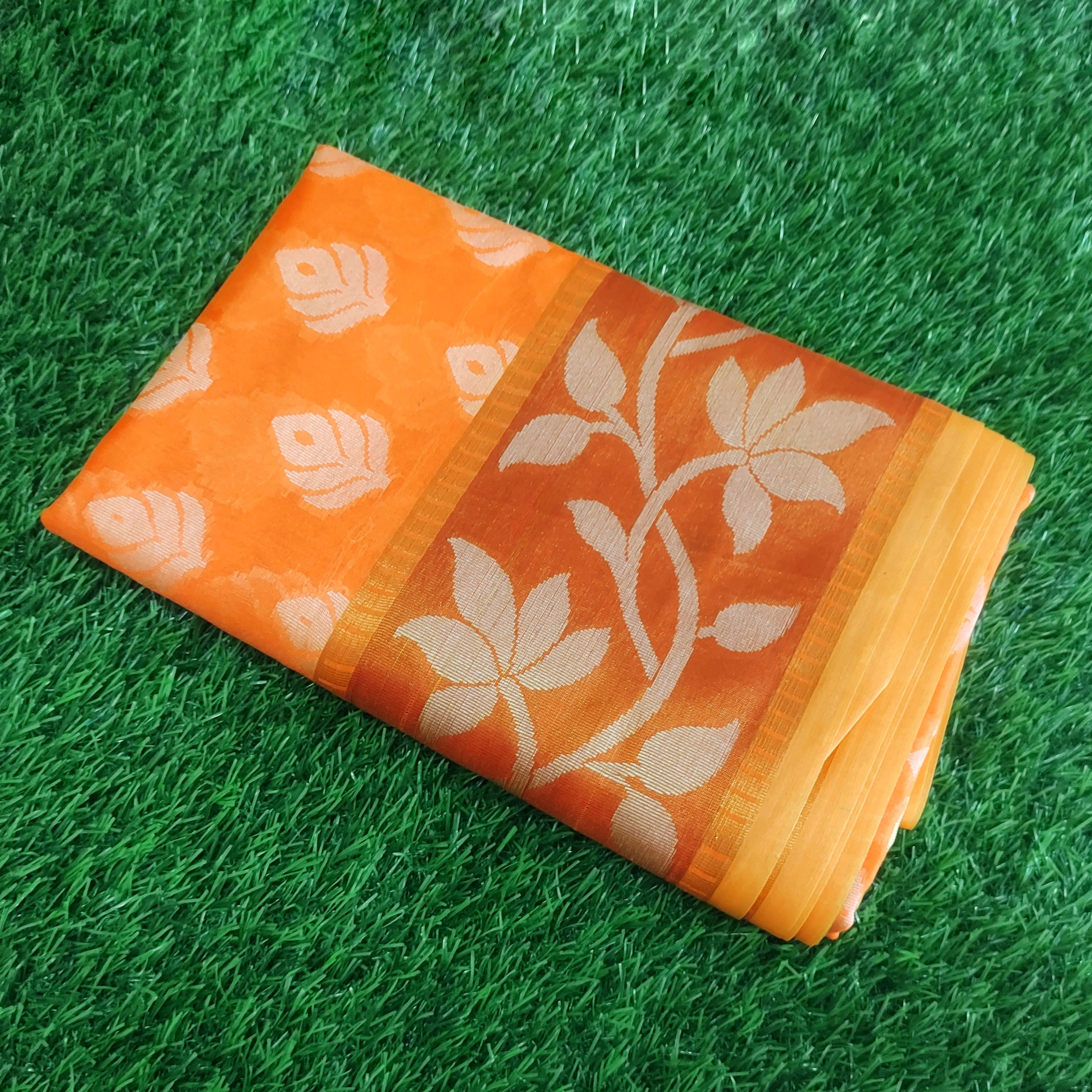 Orange Kora Silk cotton