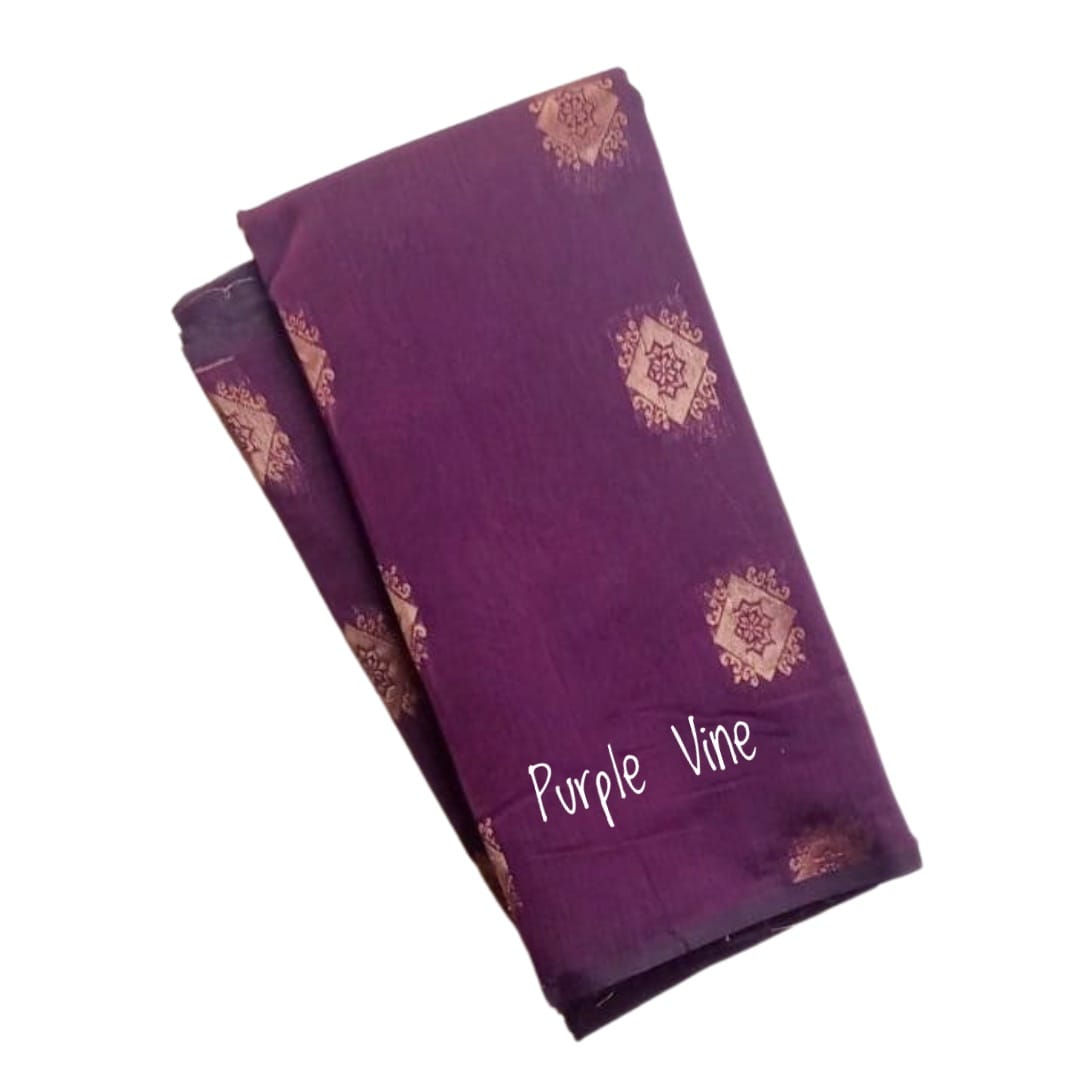 Purple vine Light weight Silk Cotton Saree