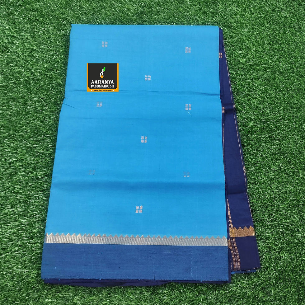 Blue Handloom Silk Cotton