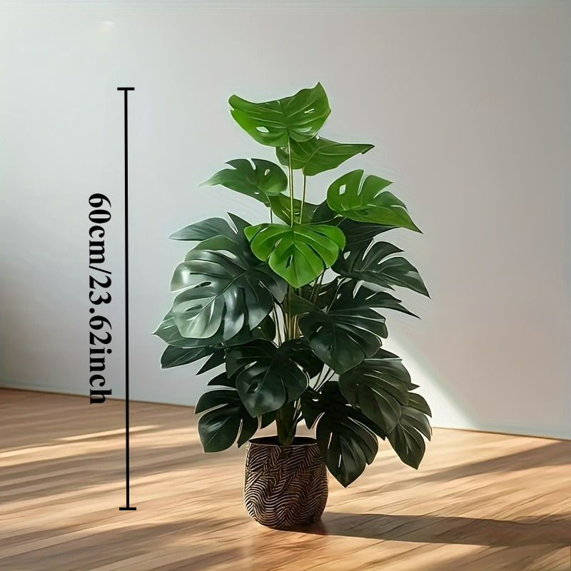 Thumbnail: Artificial Fiddle Leaf Fig Tree Realistic Plastic Green Plant for Home Office We