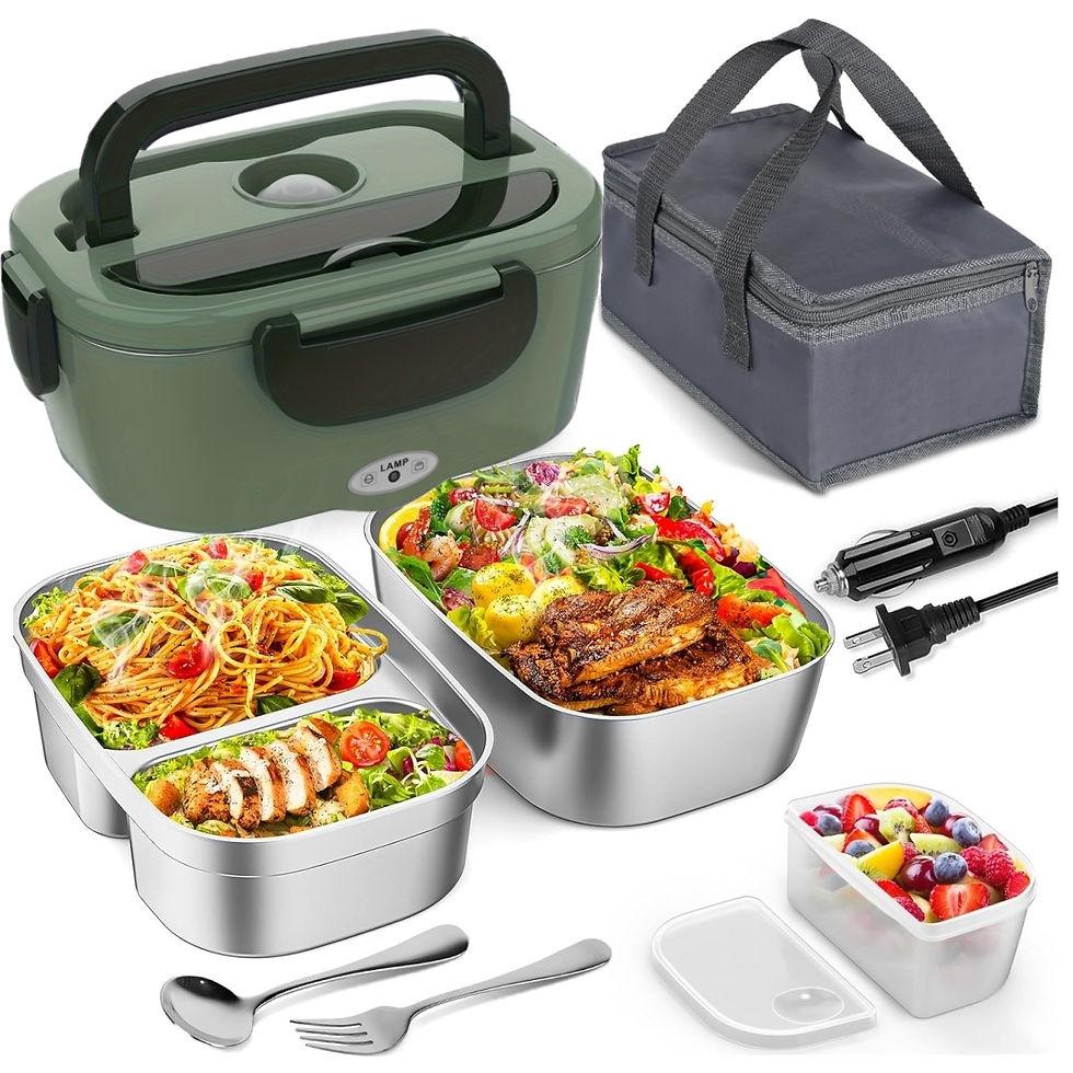 Thumbnail: Electric Lunch Box for Adults-60W Fast HeatedLunch Box for Men&Women with Dual 1