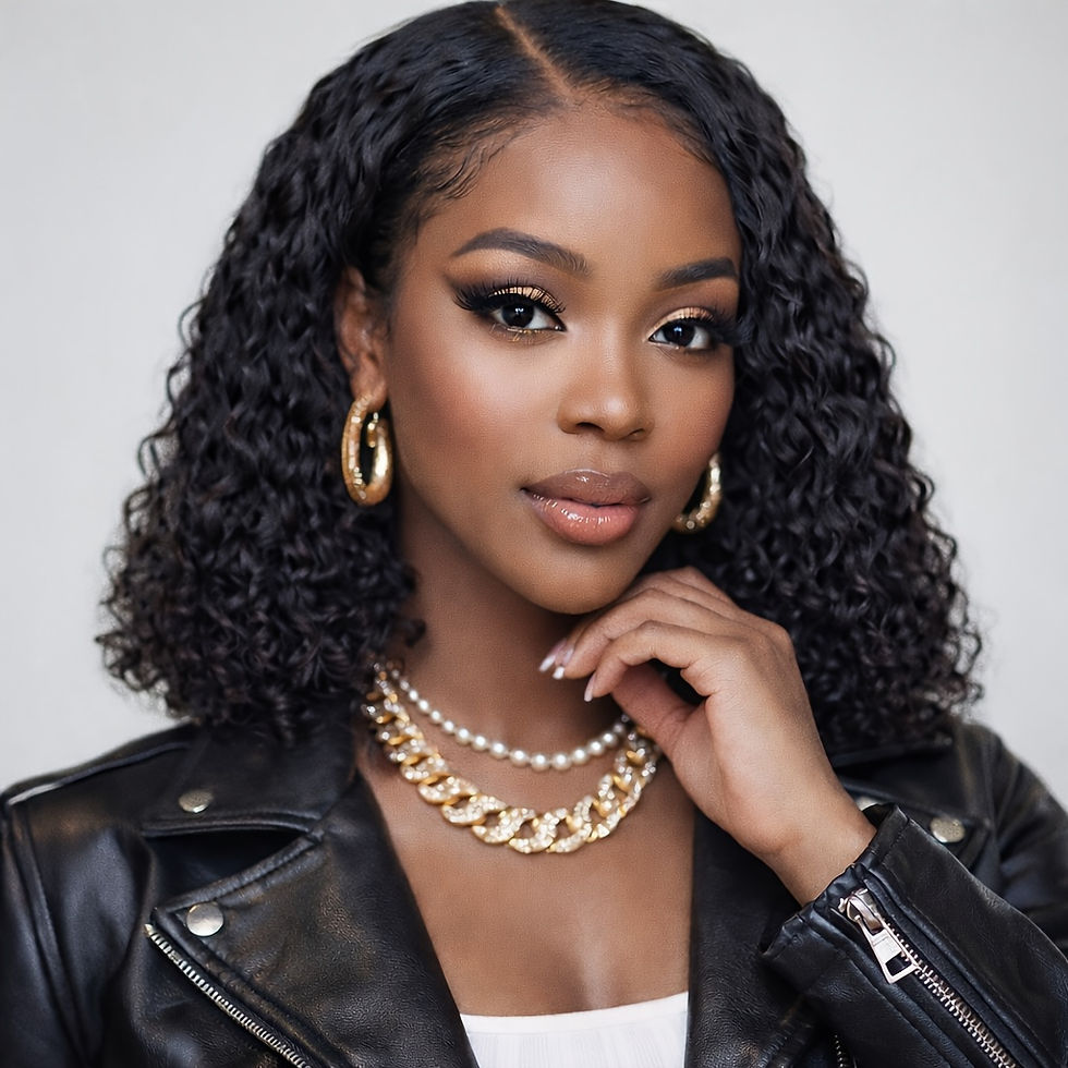 Thumbnail: Thick Short Afro Kinky Curly Wig Featuring Side Bangs | Heat-Resistant Synthetic