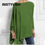 Thumbnail: Cotton Irregular Womens Tops And Blouses Casual O Neck Long Sleeve Top Female Tu
