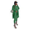 Thumbnail: Wholesale XS~5X Long Sleeve Loose Slit Top 2 Piece Set Fashion Two Piece Pants S