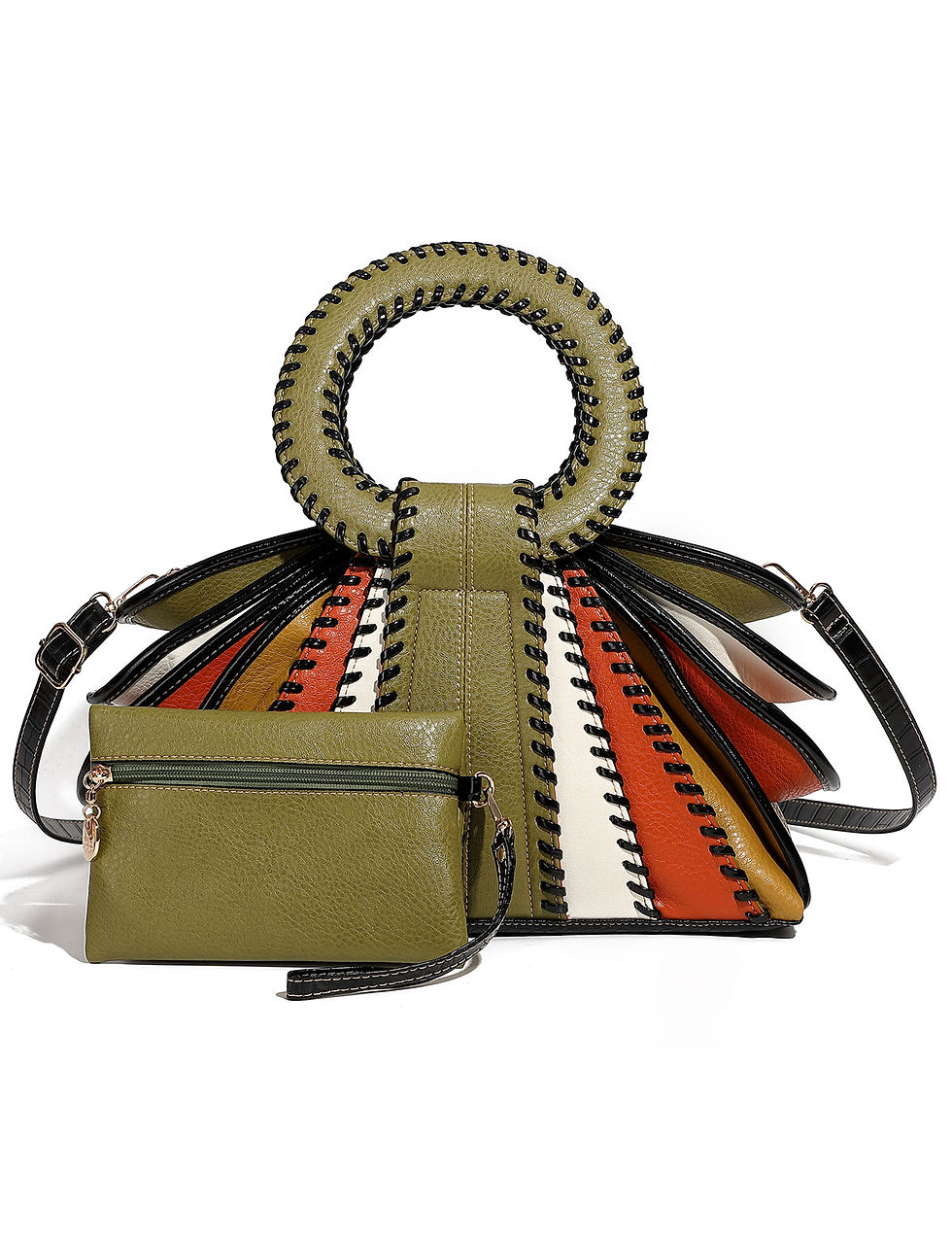 Thumbnail: Bag Woman Large Capacity Leather Purse Fashion Designer Top Handle Handbags Wome