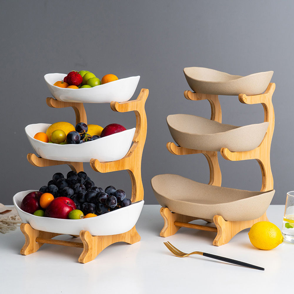 2/3 Layer Fruit Plate Home Living Room Plastic Snack Dish Creative Modern Dried