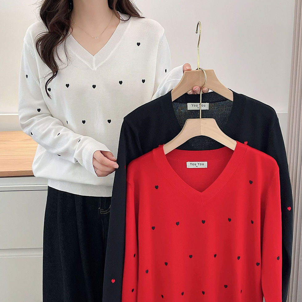 Thumbnail: Plus Size Women's Sweaters Autumn New Loose Casual Knitted Pullovers V-neck Long
