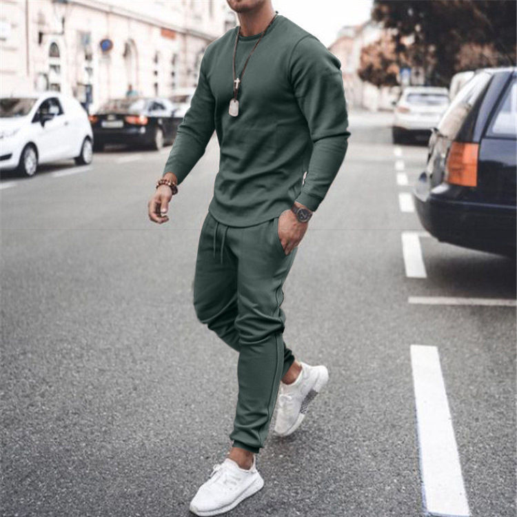 Thumbnail: New Training Wear Men Plain Track Sweat Jogger Suit