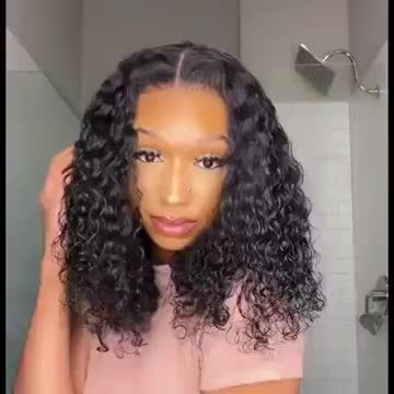 Thumbnail: Thick Short Afro Kinky Curly Wig Featuring Side Bangs | Heat-Resistant Synthetic