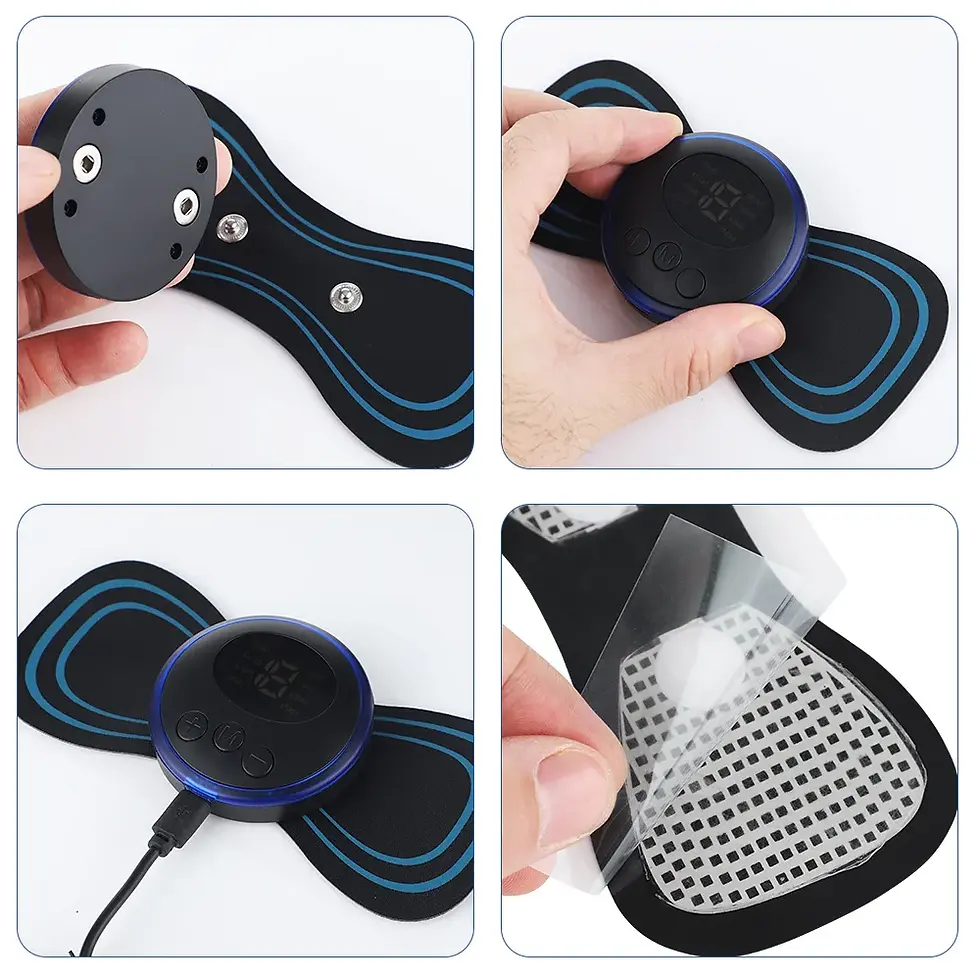 Thumbnail: Electric Neck Massager EMS Muscle Massage Stimulator Low Frequency Instrument Ba
