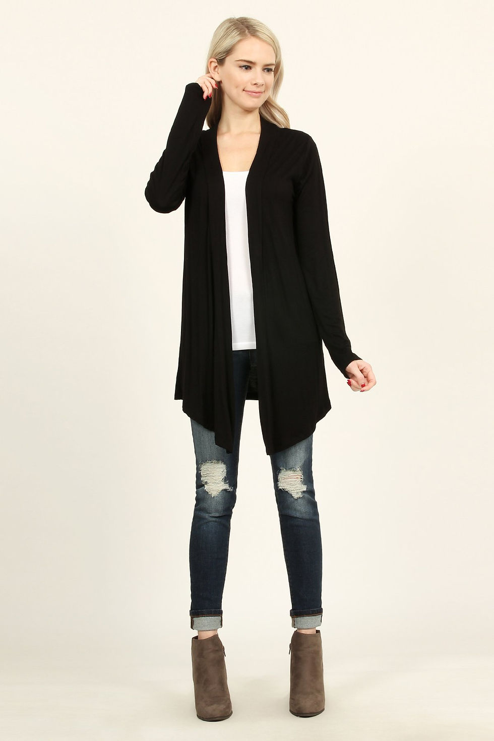 Thumbnail: Drapey Open Front Cardigan