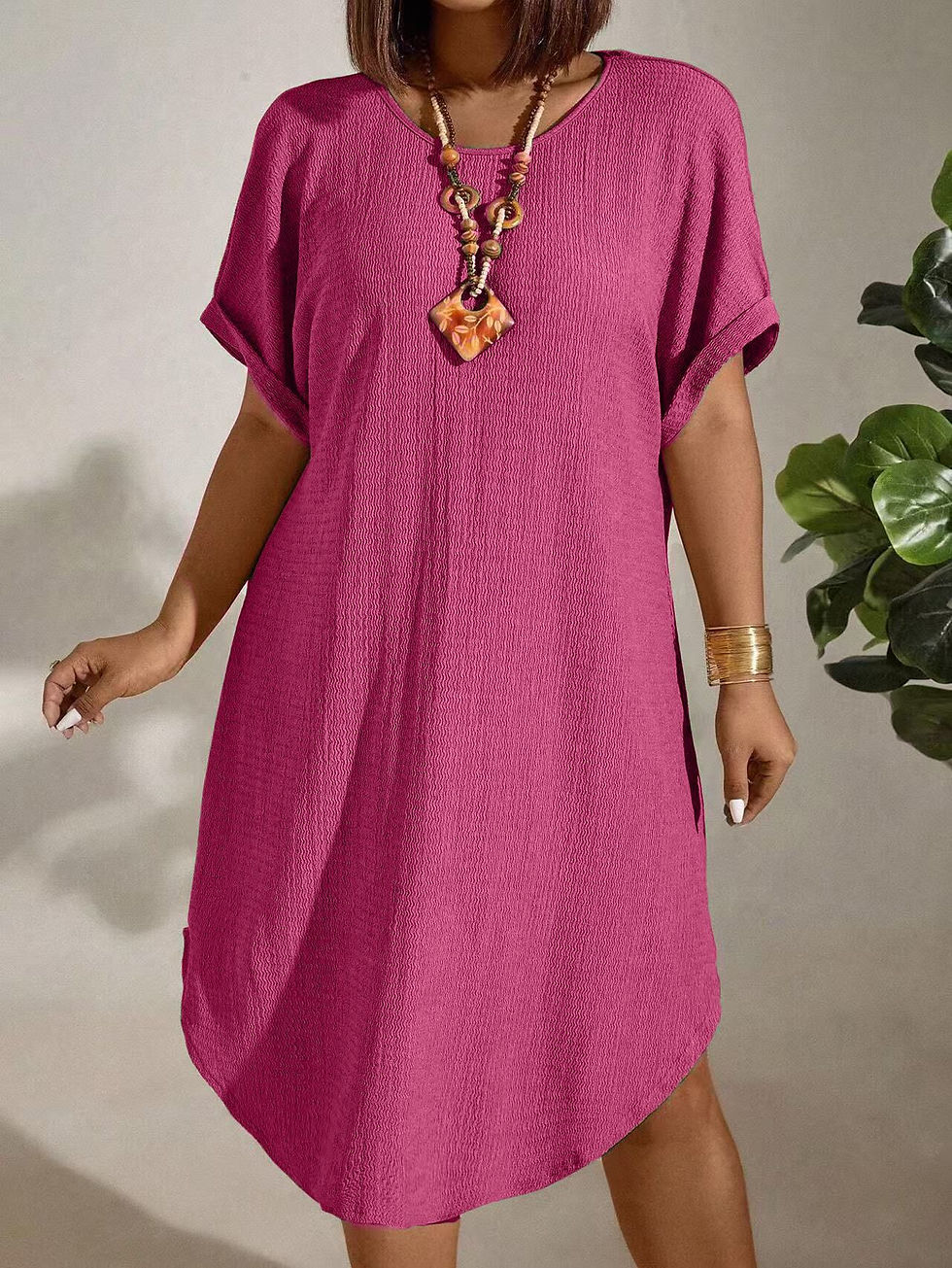 Thumbnail: European and American large-size women's clothing 2025 summer new short-sleeved 