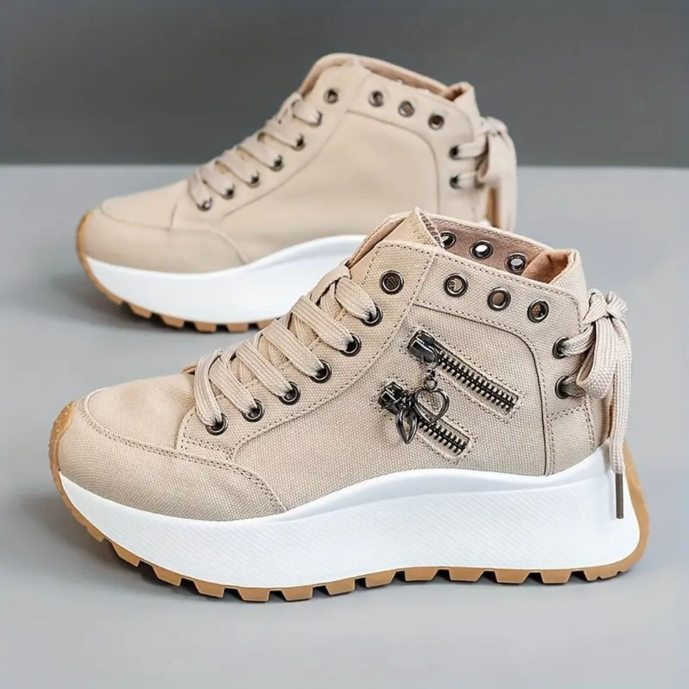 Thumbnail: Designer Women Sneakers High Top Denim Canvas Shoes Female Girls Students Canvas