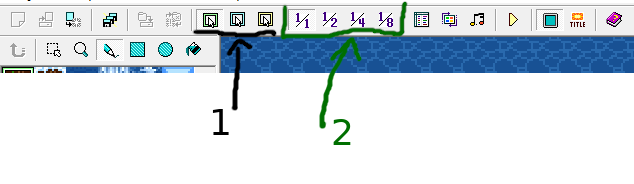 Toolbar - closeup of zoom and layer buttons