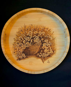 Brandmalerei. Blumen, Junges Kunsthaus Emsdetten,