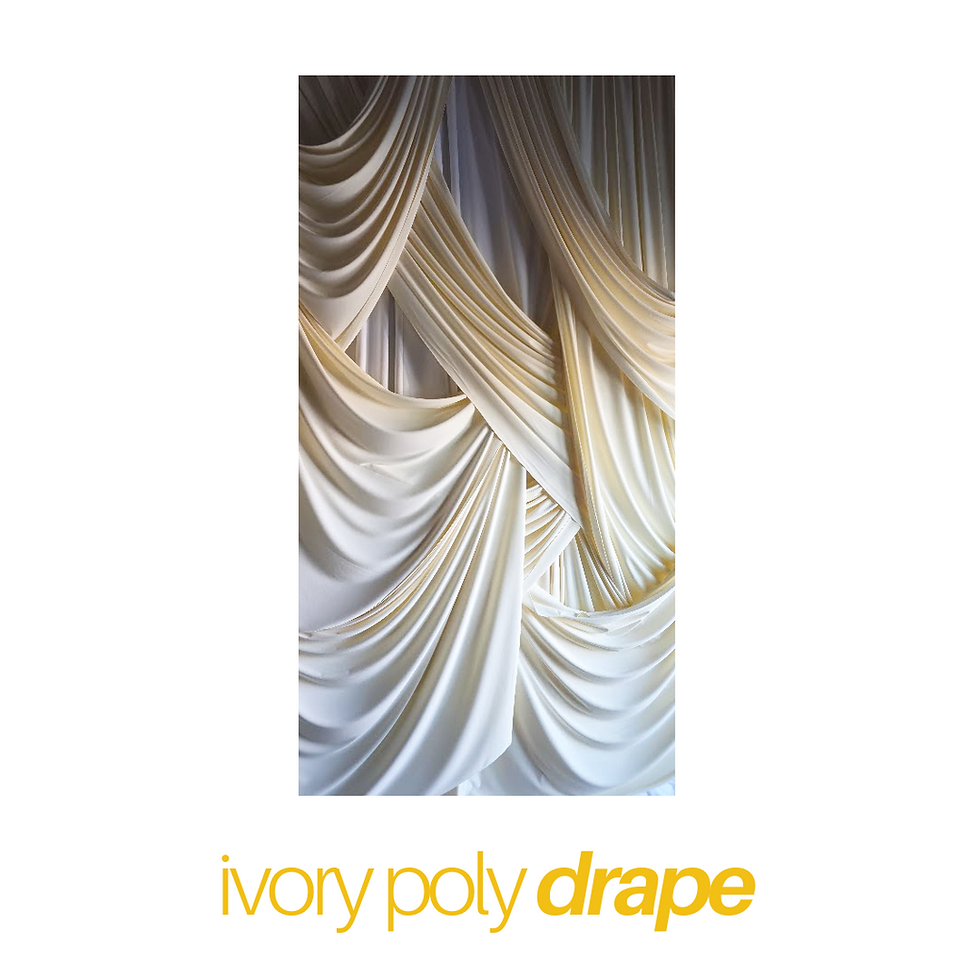 ivory poly drape rental park city