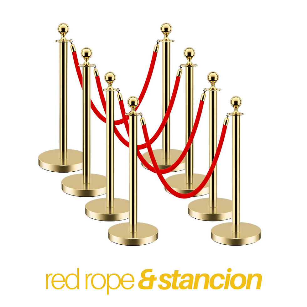 red rope and stanchion rental park city